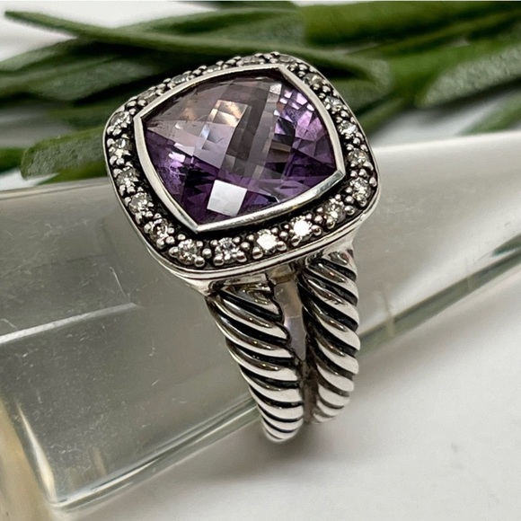 David Yurman Jewelry - David Yurman Moonlight Ice Albion Amethyst Diamond Ring .925